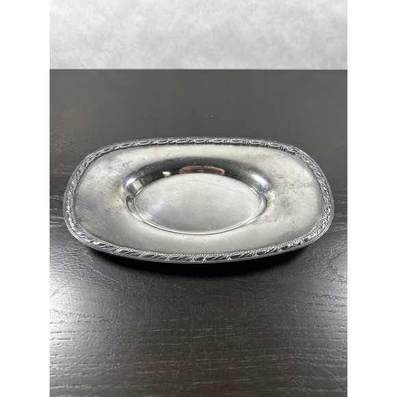 Birks Other - Vintage Birks Silver Plated Oval Trinket Tray Gadroon Border Small Dish 8in